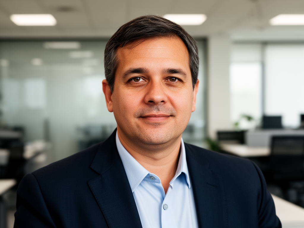 Иван Черников — студент курса по контент-аналитике Veltrionyx, мужчина средних лет в деловой обстановке